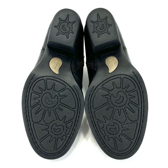 Born Women Black Western Ankle Boot Sz 8 Genuine Leather Cushioned Cowboy Bootie - Picture 7 of 15